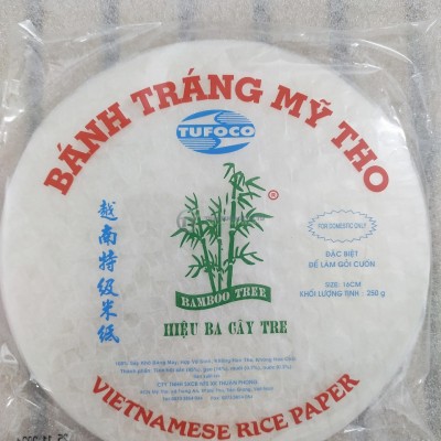 Bánh tráng tròn hiệu Ba cây tre, size 22cm, 500gr  